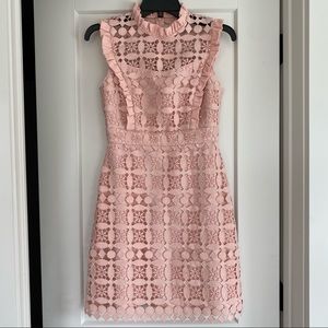 Tahari High Neck Lace Sheath Dress